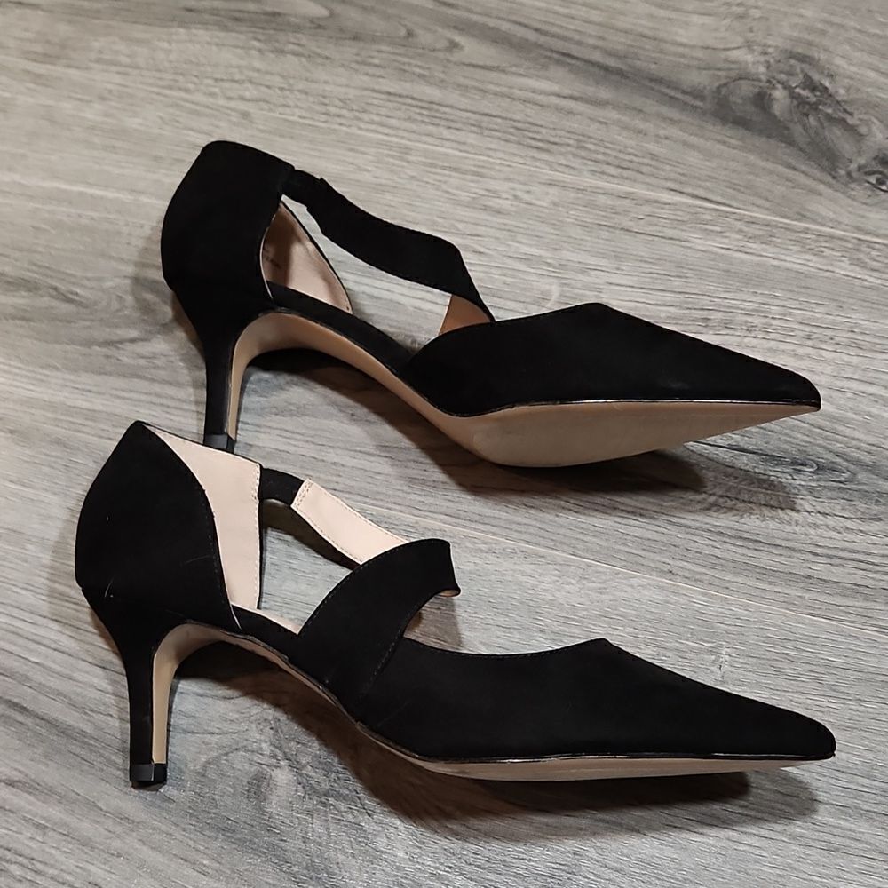 Lauren Blakwell Sandra Faux Suede Pointed Toe Heels - Picture 4 of 9